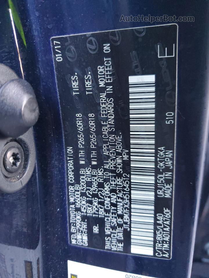 2017 Lexus Gx 460 Синий vin: JTJBM7FX3H5164512