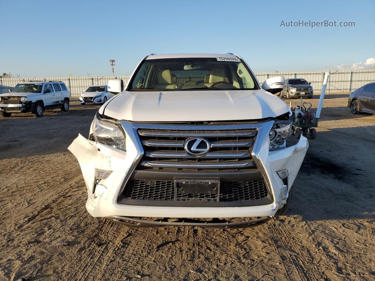 2017 Lexus Gx 460 White vin: JTJBM7FX3H5166731