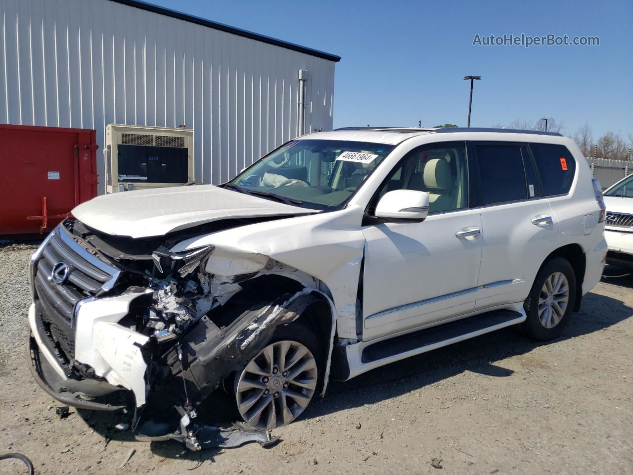 2015 Lexus Gx 460 White vin: JTJBM7FX7F5103323