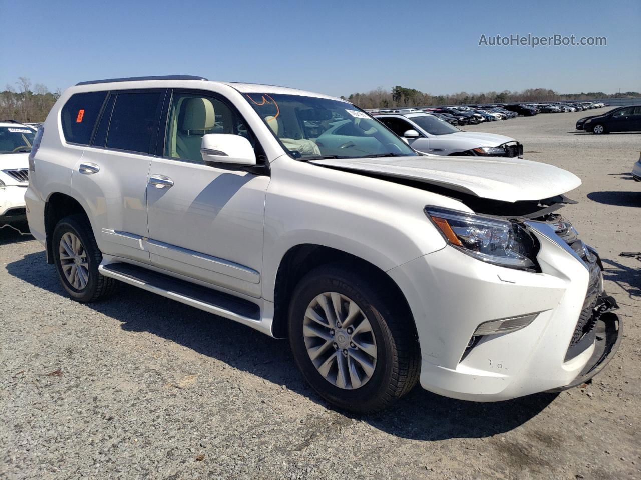 2015 Lexus Gx 460 White vin: JTJBM7FX7F5103323