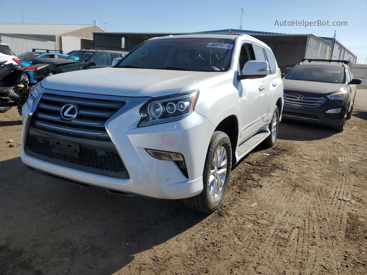 2015 Lexus Gx 460 White vin: JTJBM7FX9F5101010