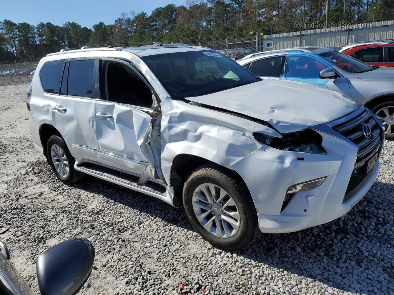 2015 Lexus Gx 460 White vin: JTJBM7FX9F5104098