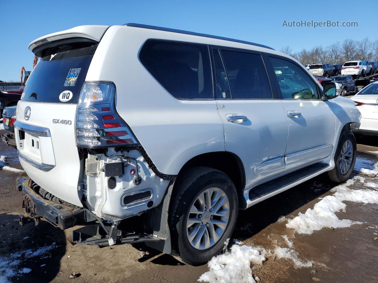 2015 Lexus Gx 460 White vin: JTJBM7FXXF5102540