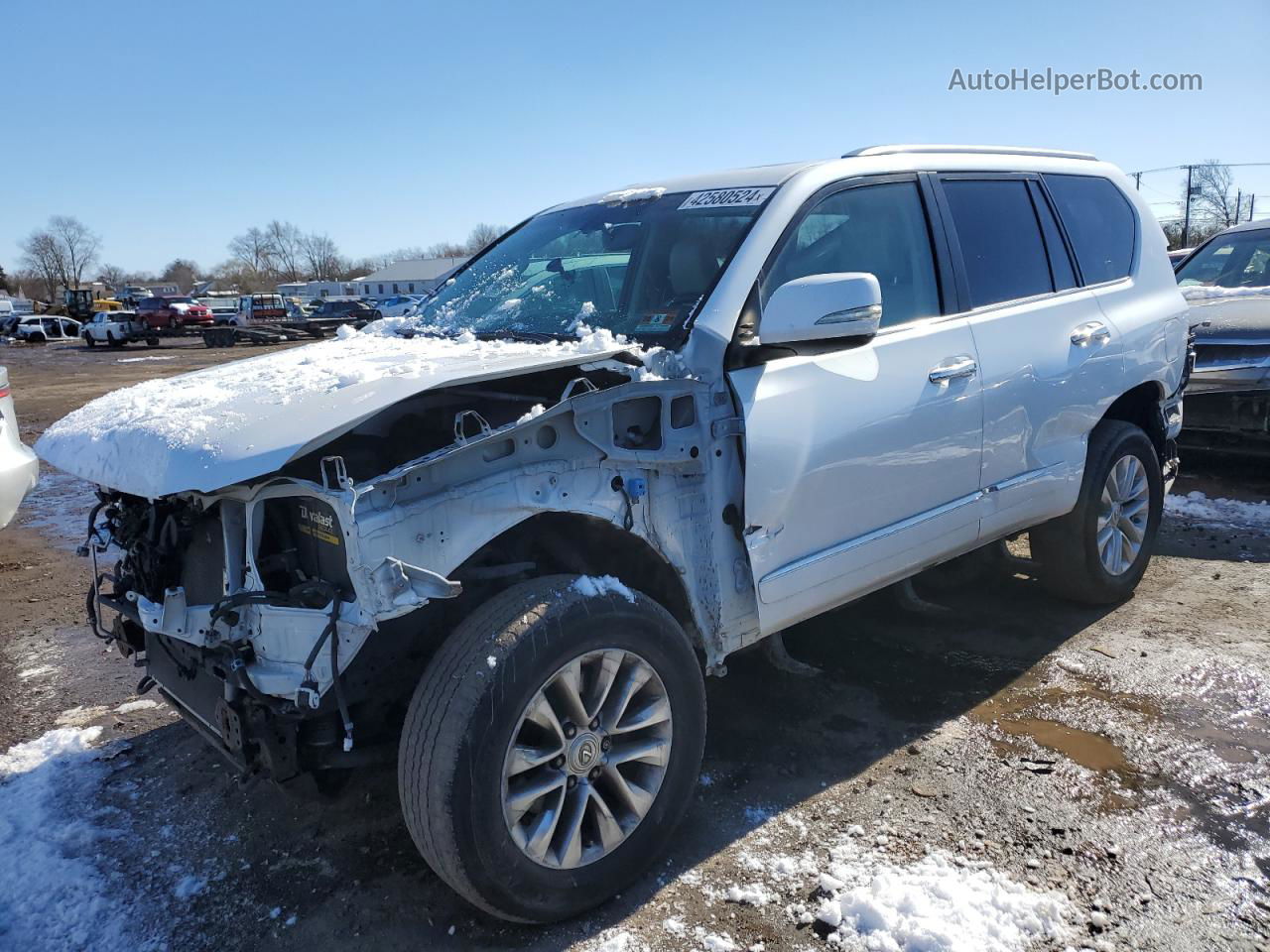 2015 Lexus Gx 460 White vin: JTJBM7FXXF5102540