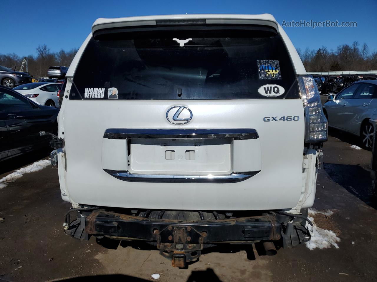 2015 Lexus Gx 460 White vin: JTJBM7FXXF5102540