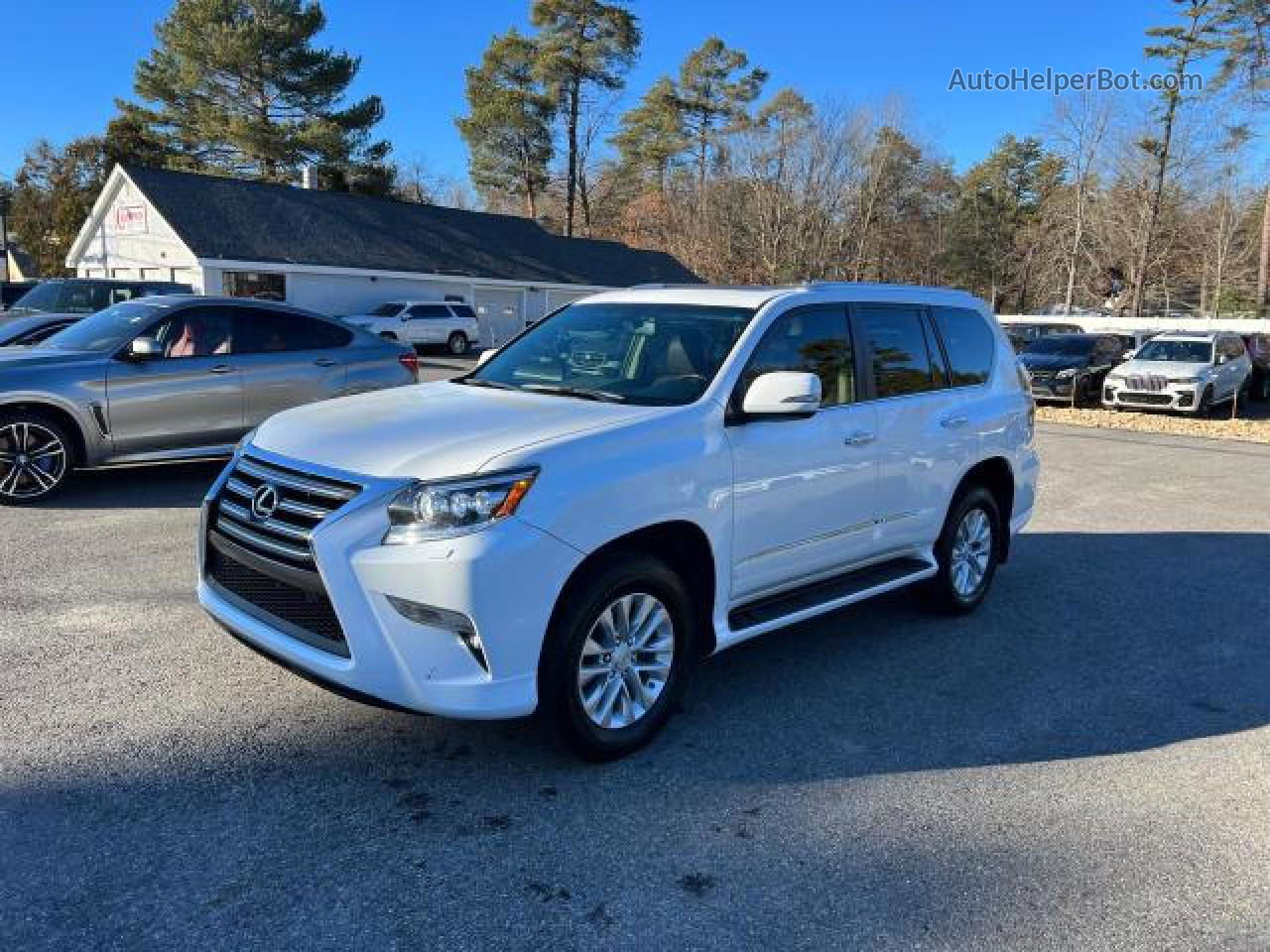 2015 Lexus Gx 460 White vin: JTJBM7FXXF5114865