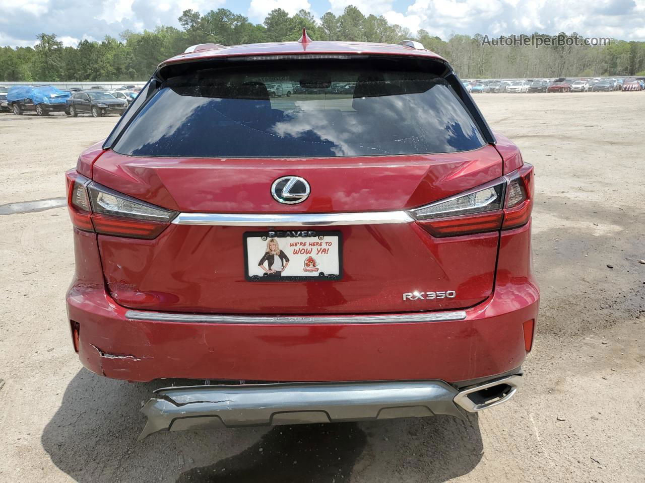 2016 Lexus Rx 350 Red vin: JTJBZMCA7G2002110