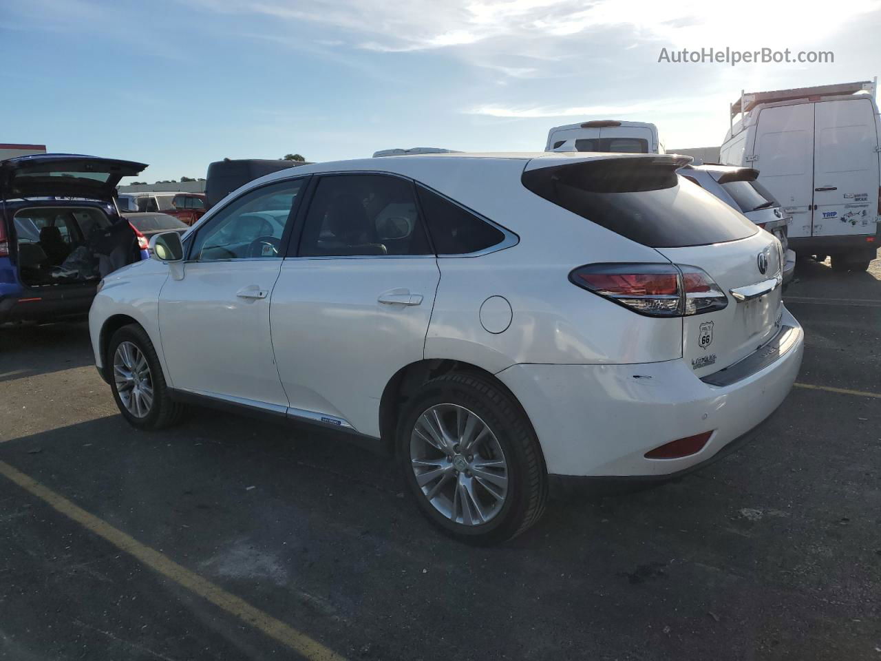 2013 Lexus Rx 450 White vin: JTJZB1BA0D2413170