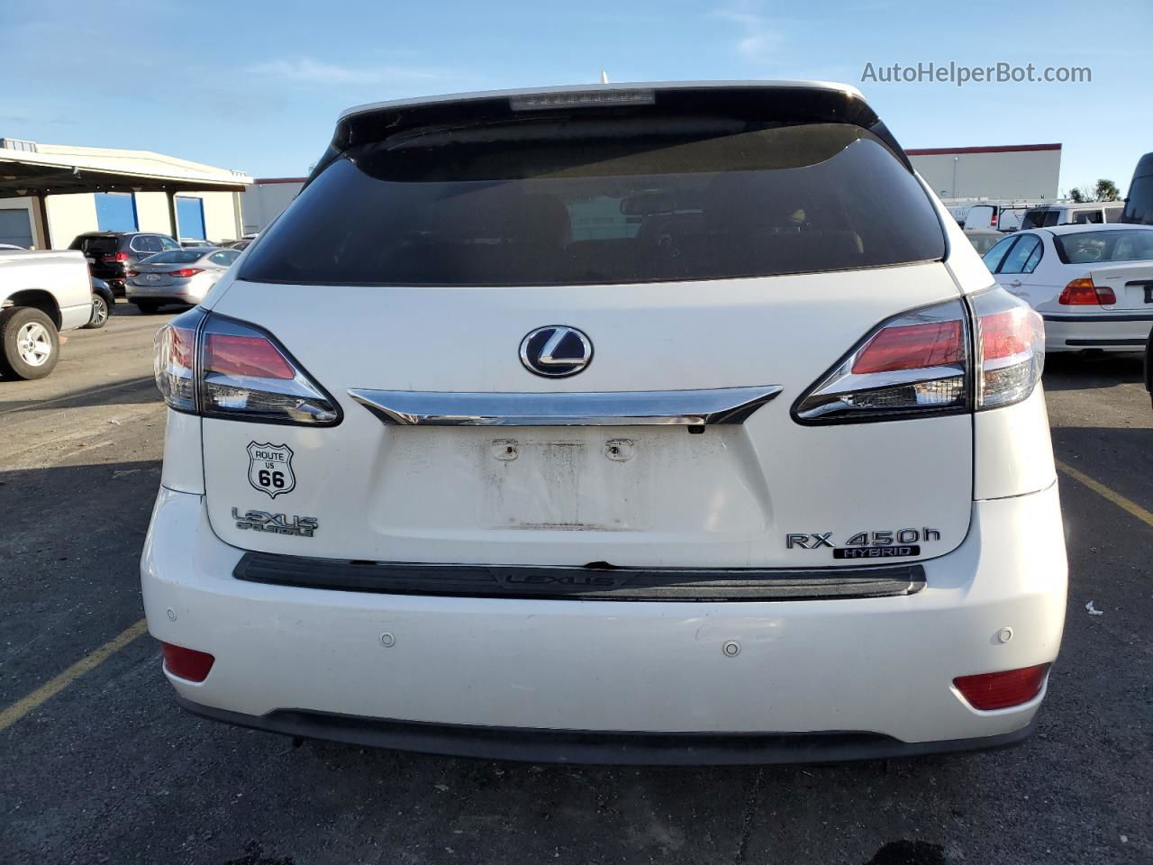 2013 Lexus Rx 450 White vin: JTJZB1BA0D2413170