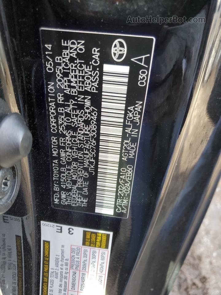 2015 Toyota Scion Tc  Black vin: JTKJF5C76F3089467