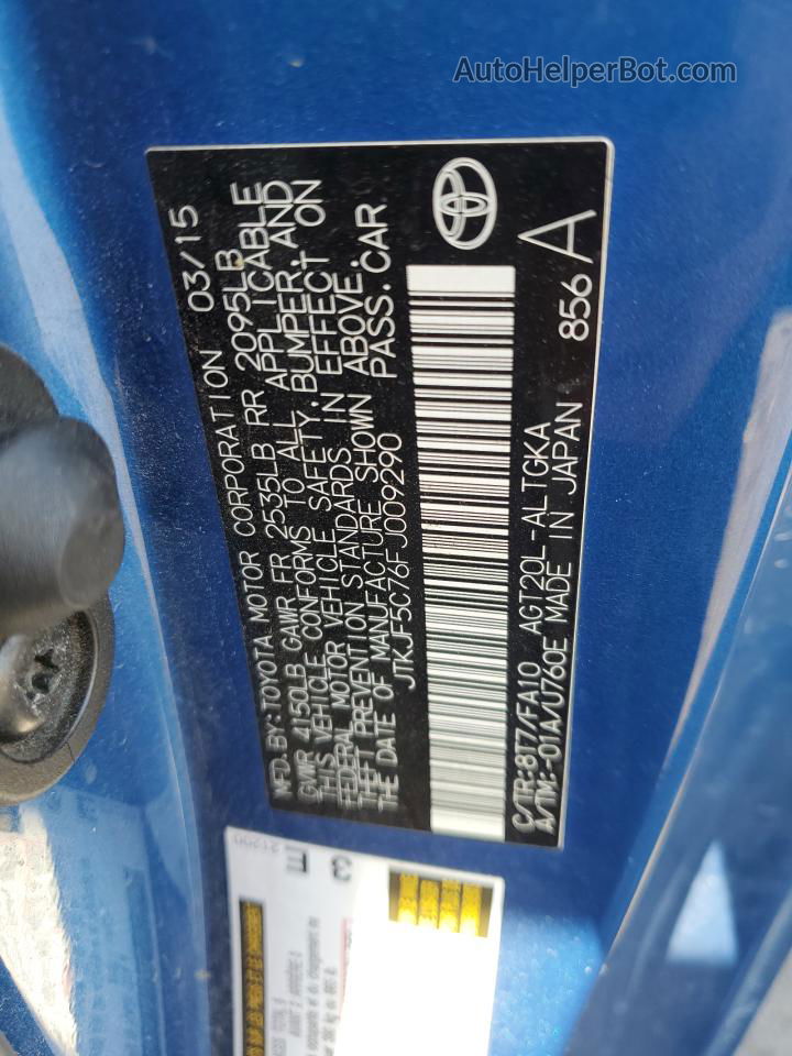 2015 Toyota Scion Tc  Blue vin: JTKJF5C76FJ009290