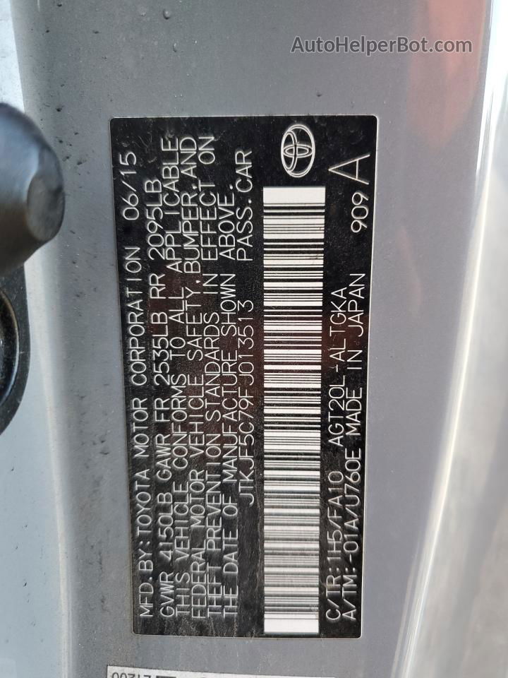2015 Toyota Scion Tc  Серый vin: JTKJF5C79FJ013513