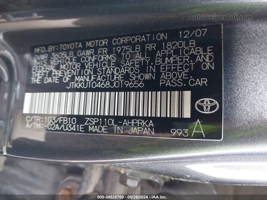 2008 Scion Xd   Gray vin: JTKKU10468J019656