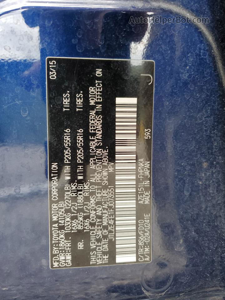 2015 Toyota Scion Xb  Blue vin: JTLZE4FE1FJ073551