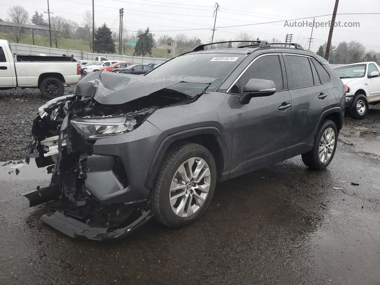 2019 Toyota Rav4 Xle Premium Угольный vin: JTMA1RFV8KD524016