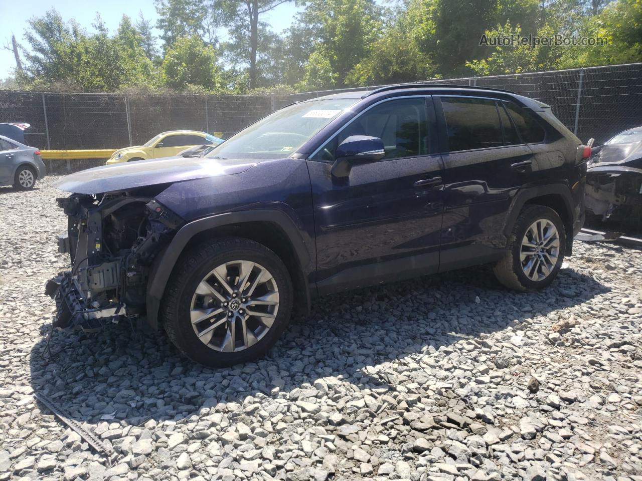 2019 Toyota Rav4 Xle Premium Blue vin: JTMA1RFV9KJ006174