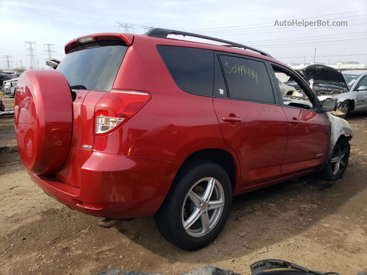 2007 Toyota Rav4 Limited Red vin: JTMBD31V275112918