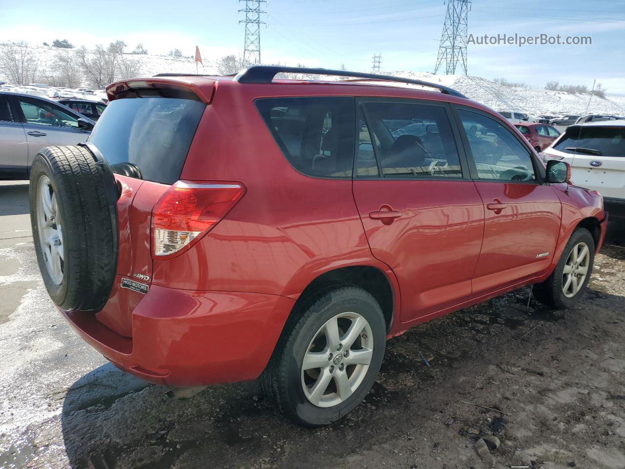 2007 Toyota Rav4 Limited Red vin: JTMBD31V375077211