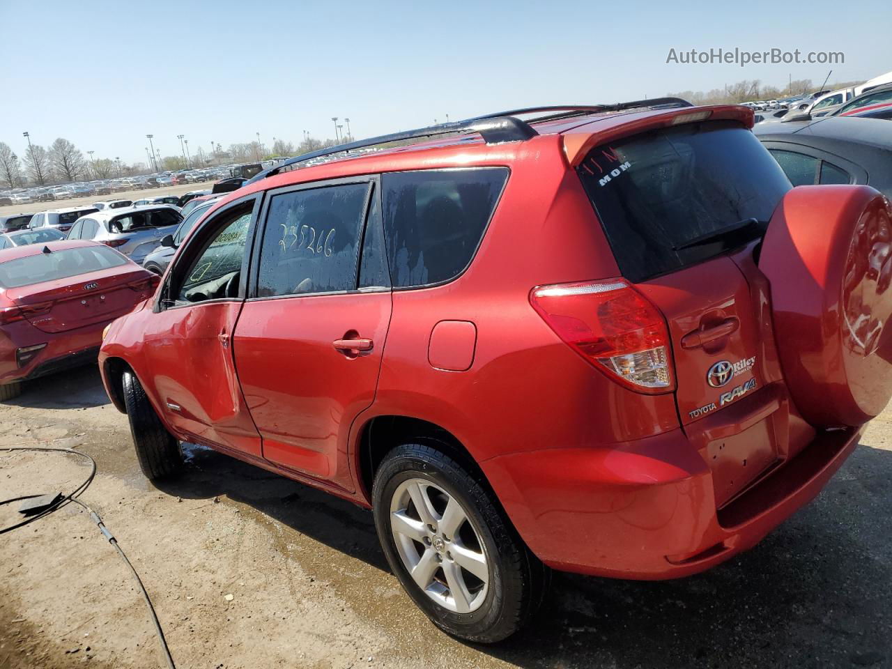 2007 Toyota Rav4 Limited Red vin: JTMBD31V375099886