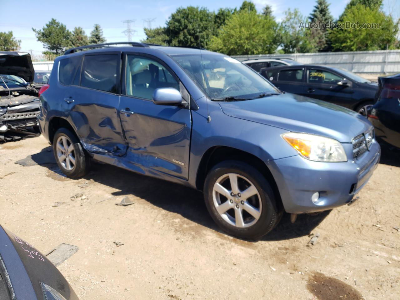 2007 Toyota Rav4 Limited Blue vin: JTMBD31V476040386