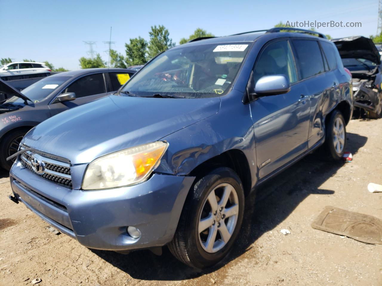 2007 Toyota Rav4 Limited Blue vin: JTMBD31V476040386