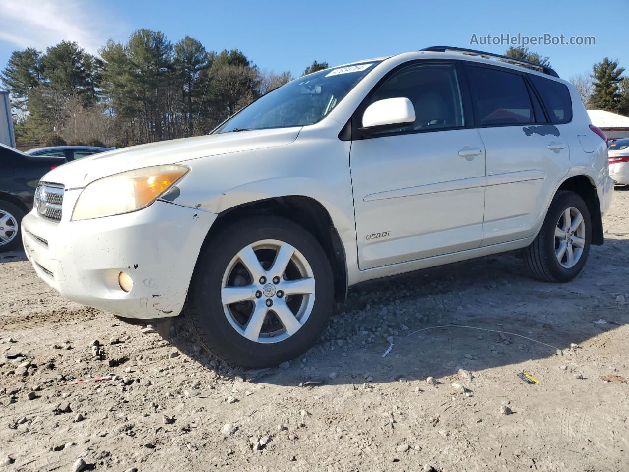 2007 Toyota Rav4 Limited White vin: JTMBD31V675090258