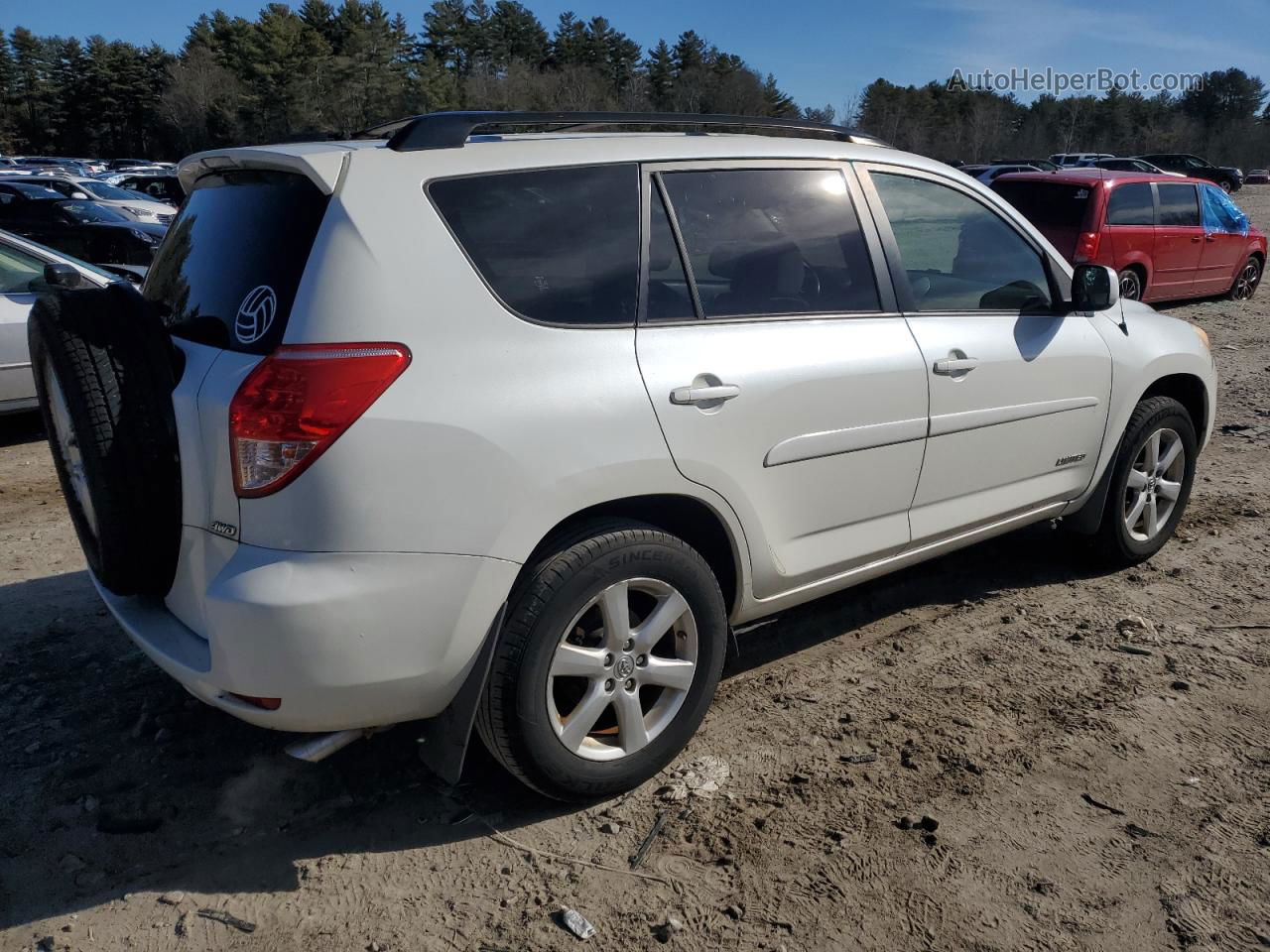 2007 Toyota Rav4 Limited White vin: JTMBD31V675090258