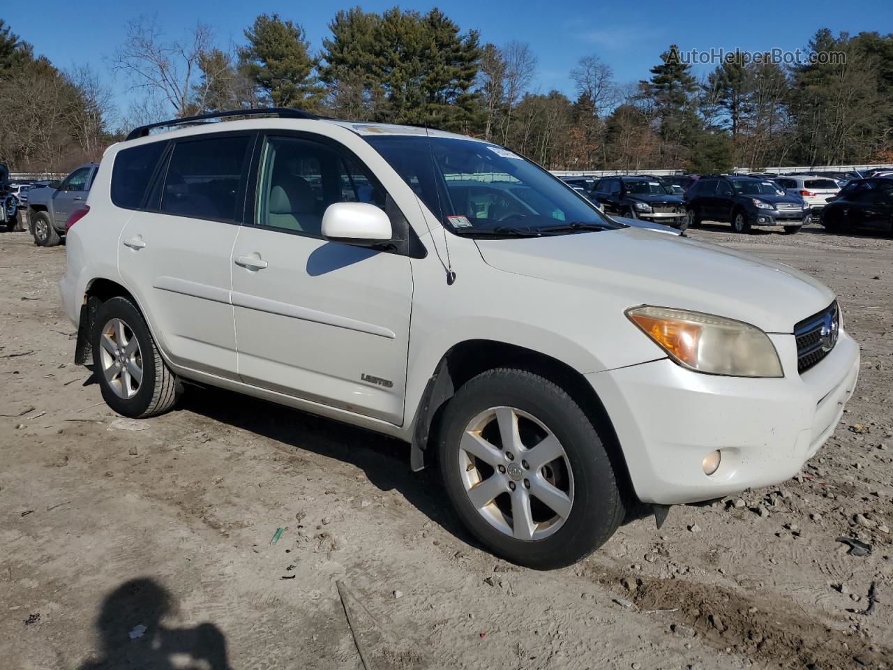 2007 Toyota Rav4 Limited White vin: JTMBD31V675090258