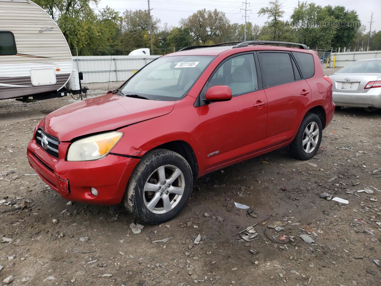 2007 Toyota Rav4 Limited Red vin: JTMBD31V676042950