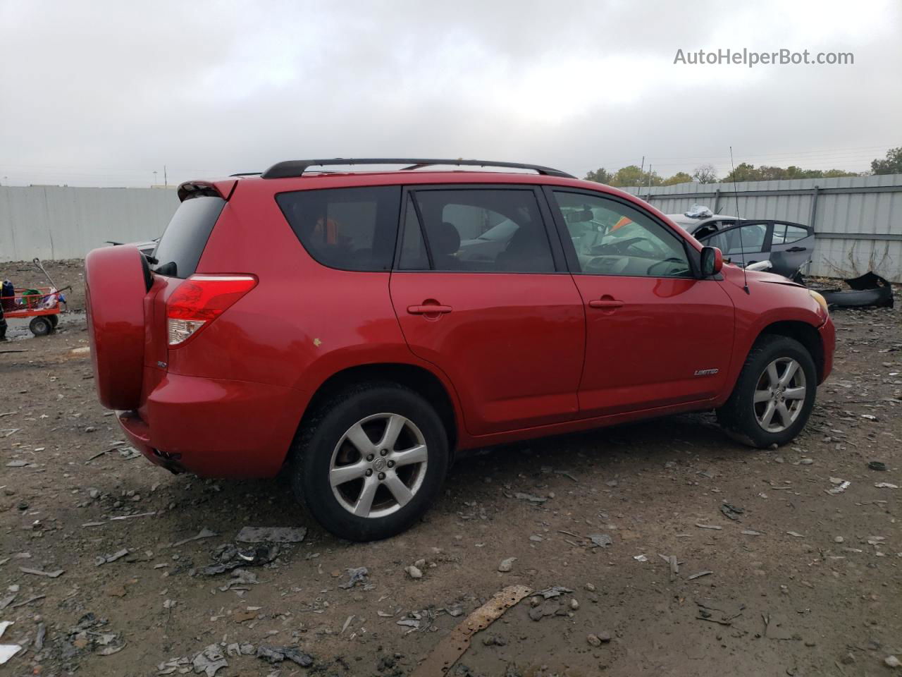 2007 Toyota Rav4 Limited Red vin: JTMBD31V676042950