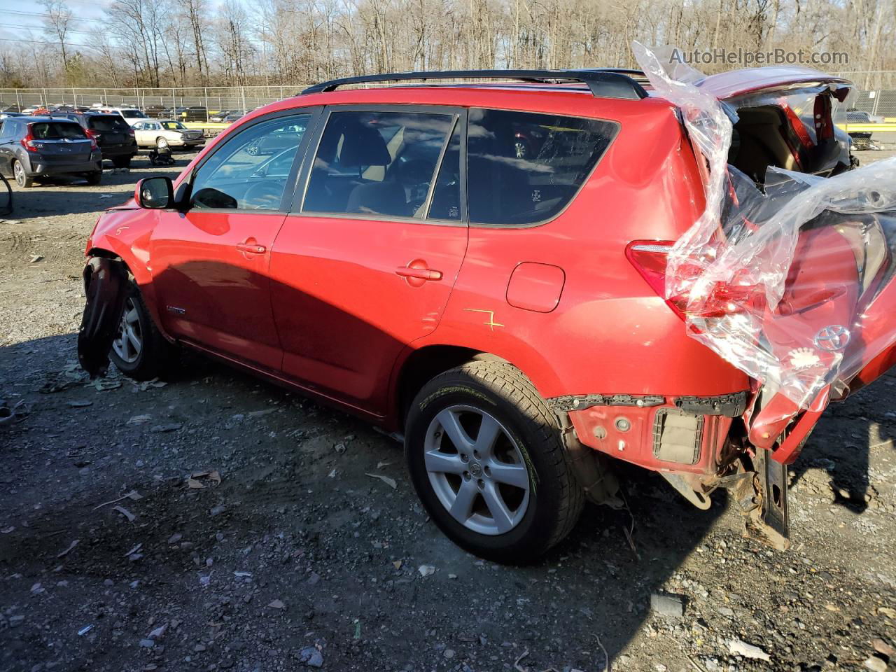 2007 Toyota Rav4 Limited Red vin: JTMBD31V875117573