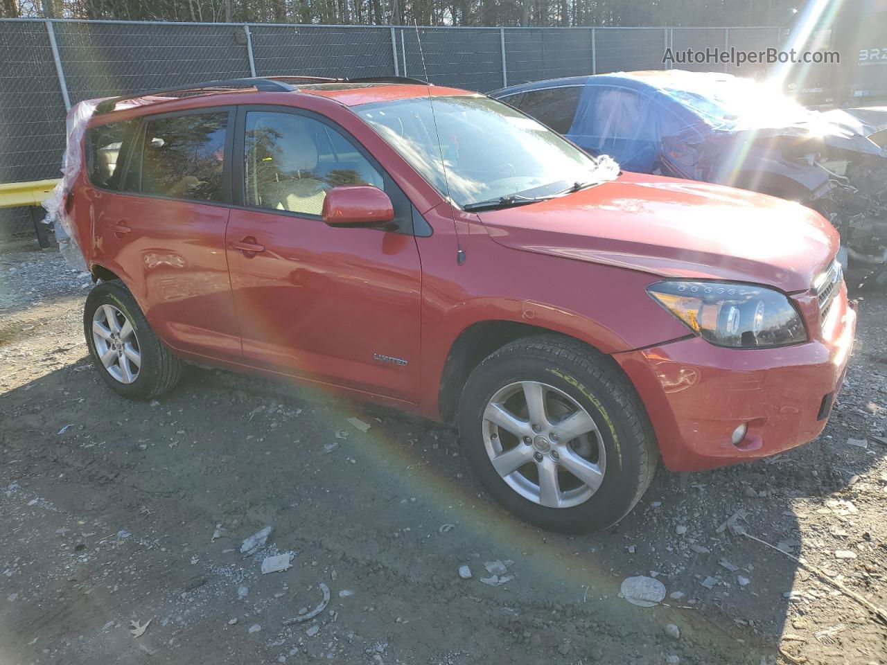 2007 Toyota Rav4 Limited Red vin: JTMBD31V875117573