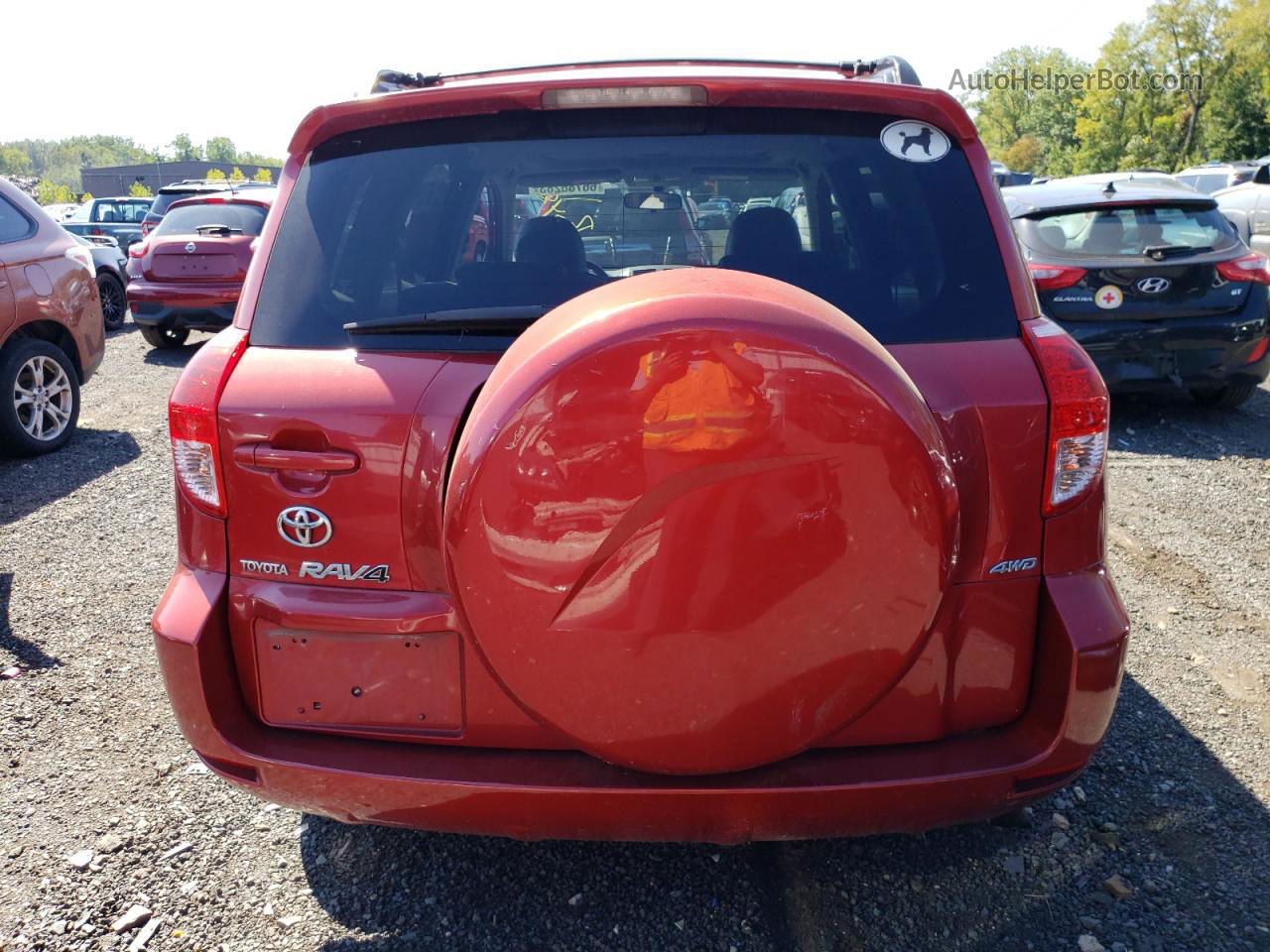 2007 Toyota Rav4 Limited Red vin: JTMBD31VX76041400