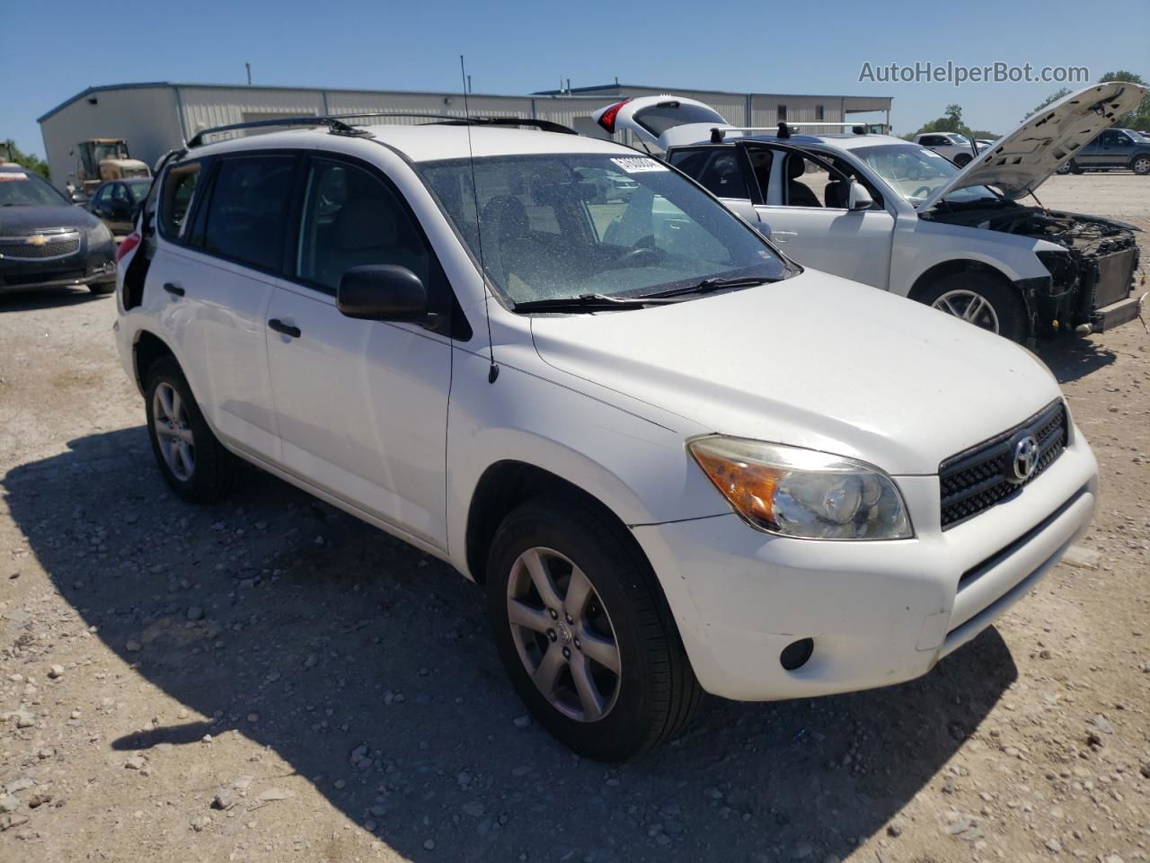 2007 Toyota Rav4  White vin: JTMBD33V076039779