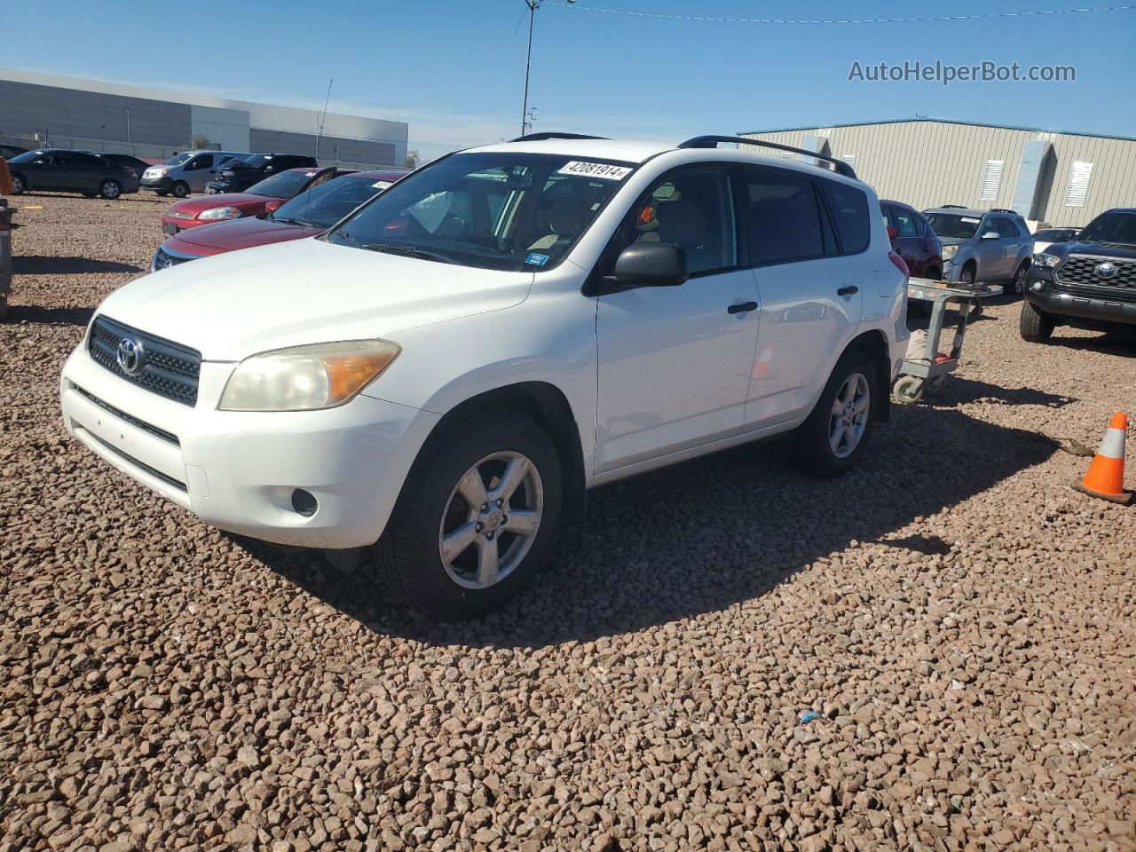 2007 Toyota Rav4  White vin: JTMBD33V076052838