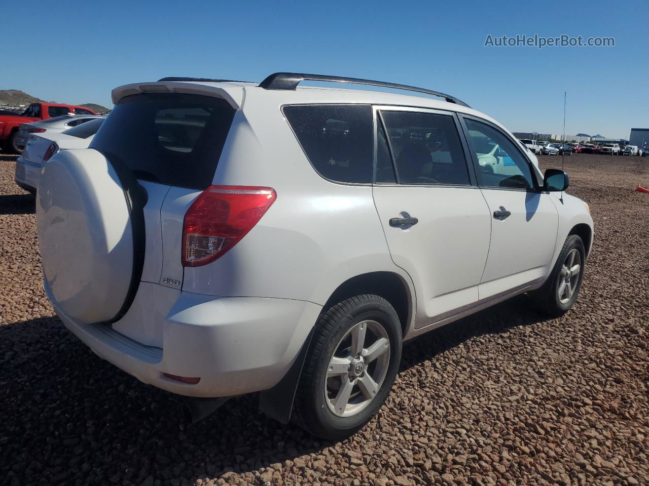 2007 Toyota Rav4  White vin: JTMBD33V076052838