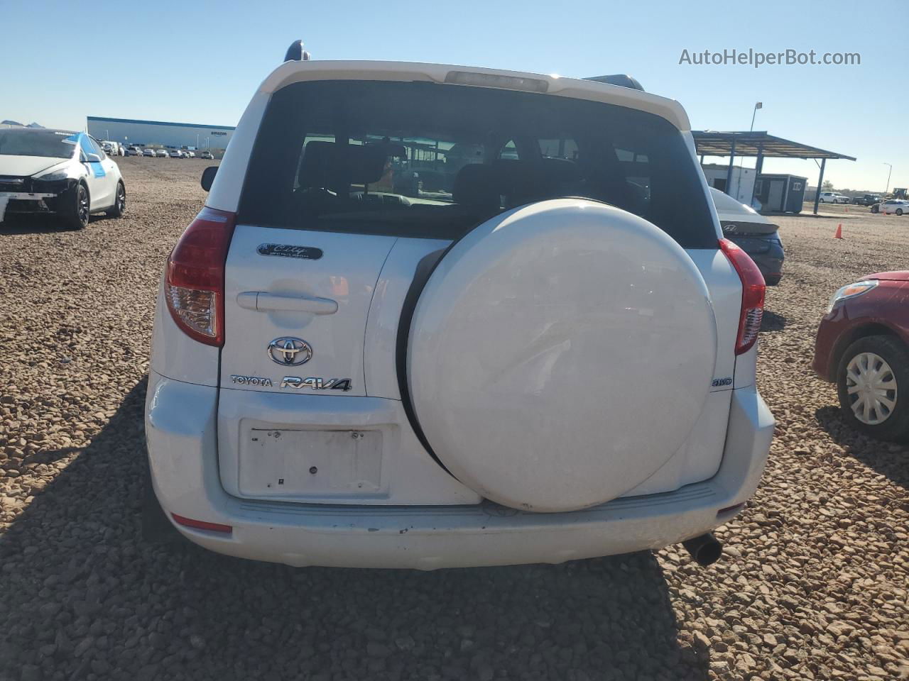 2007 Toyota Rav4  White vin: JTMBD33V076052838