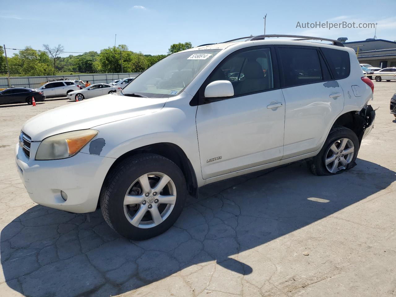 2007 Toyota Rav4 Limited White vin: JTMBD34V675058681