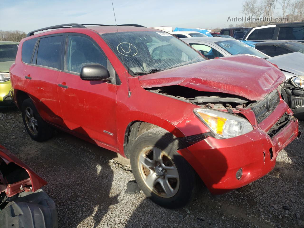 2007 Toyota Rav4  Red vin: JTMBD35VX75055006