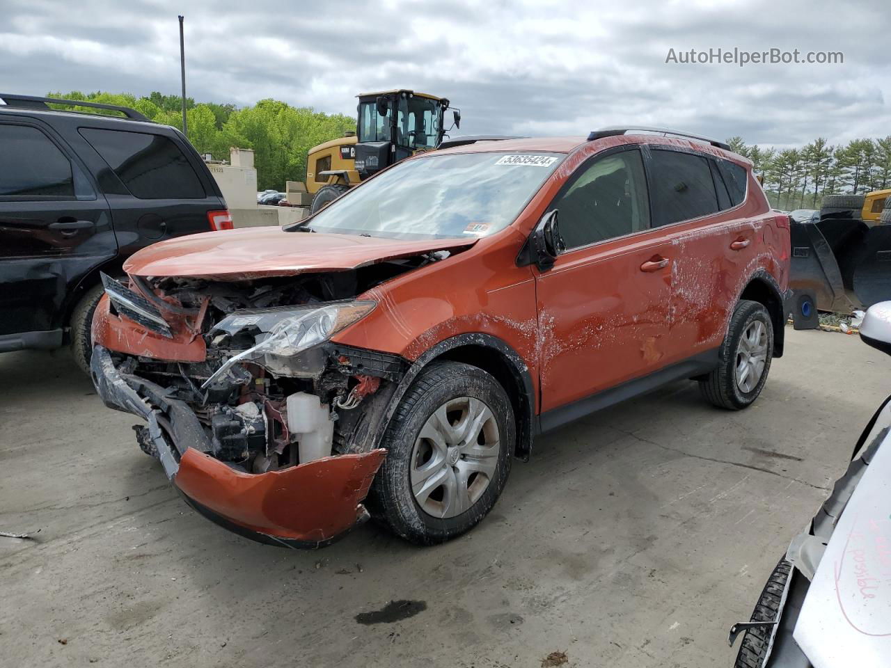 2015 Toyota Rav4 Le Orange vin: JTMBFREV0FD166195