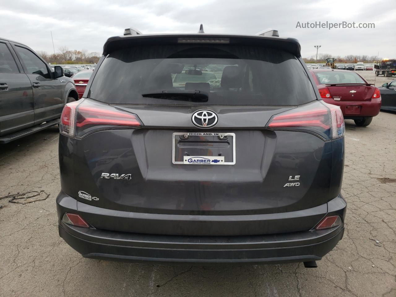 2016 Toyota Rav4 Le Серый vin: JTMBFREV4GJ091150