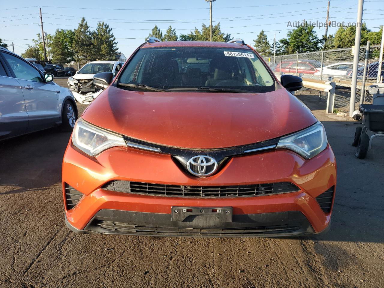 2016 Toyota Rav4 Le Orange vin: JTMBFREV6GJ057050