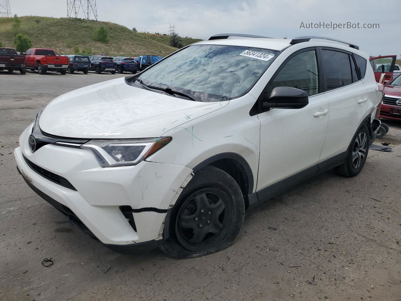 2017 Toyota Rav4 Le White vin: JTMBFREV9HJ130185