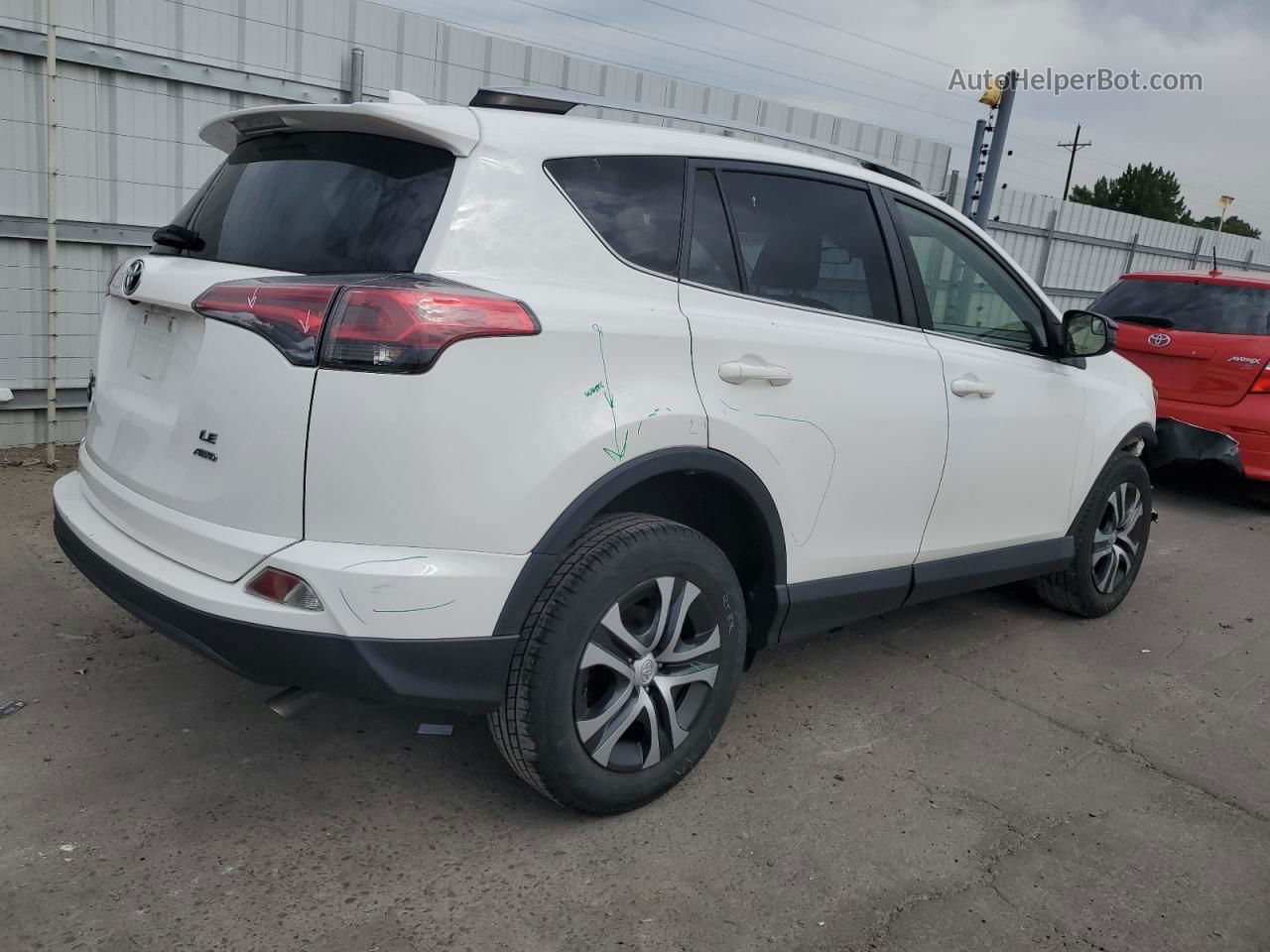 2017 Toyota Rav4 Le White vin: JTMBFREV9HJ130185