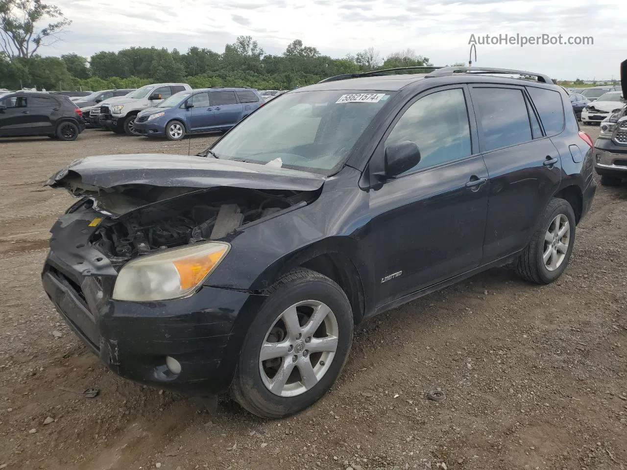 2007 Toyota Rav4 Limited Black vin: JTMBK31V176018335