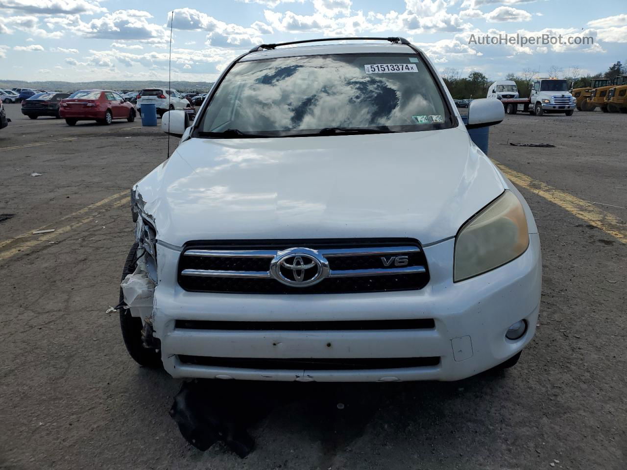 2007 Toyota Rav4 Limited White vin: JTMBK31V775034626