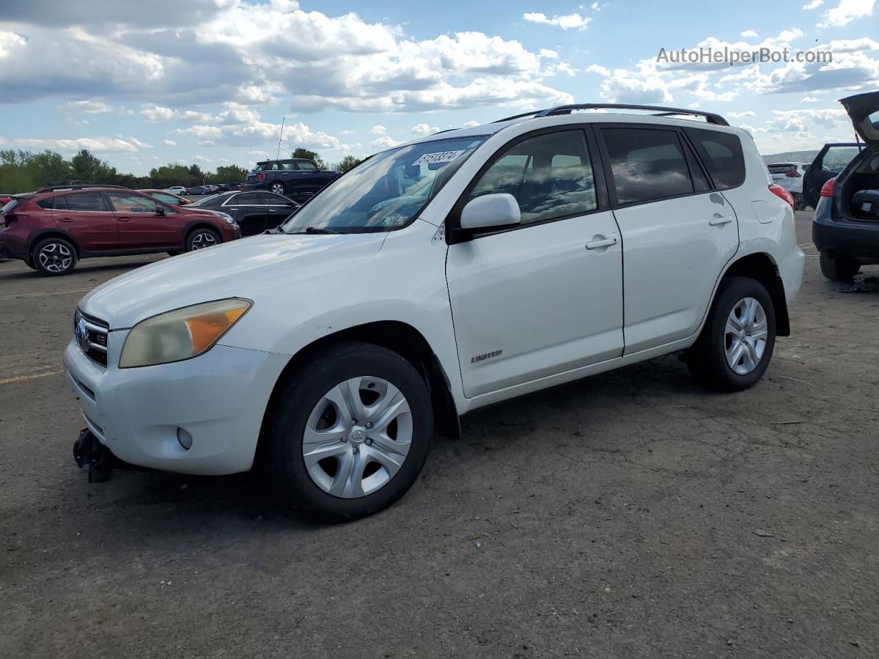 2007 Toyota Rav4 Limited White vin: JTMBK31V775034626