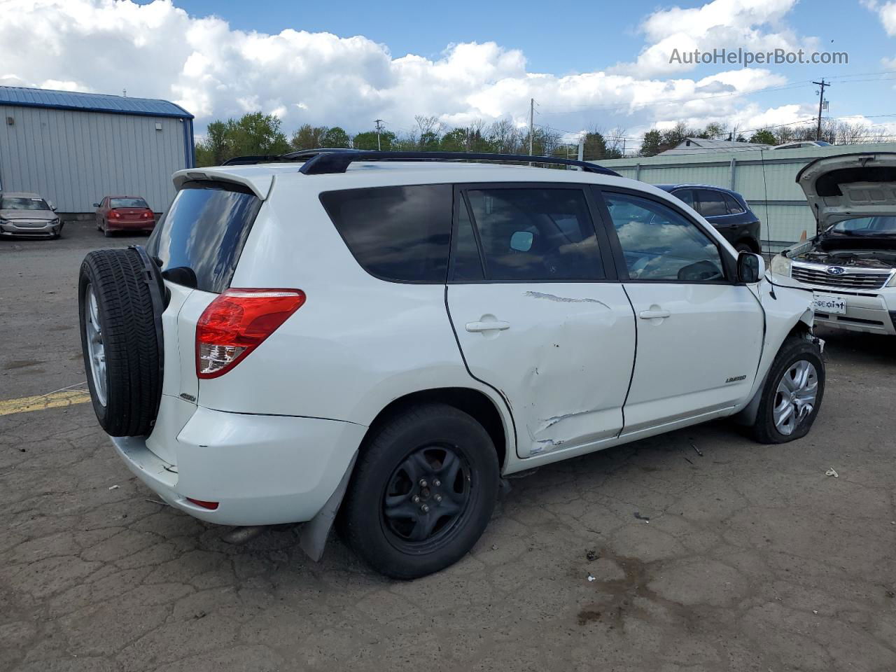 2007 Toyota Rav4 Limited White vin: JTMBK31V775034626