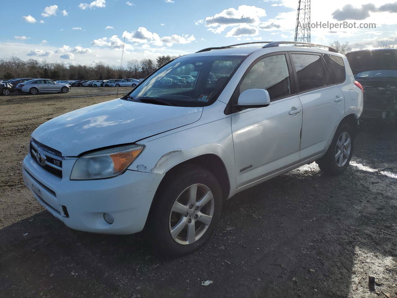 2007 Toyota Rav4 Limited White vin: JTMBK31V875031170