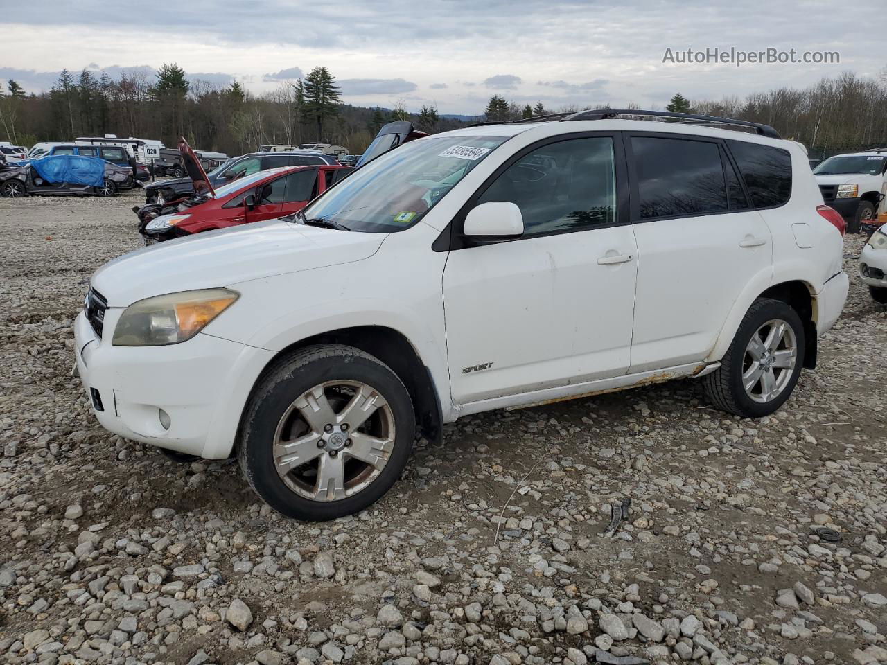 2007 Toyota Rav4 Sport White vin: JTMBK32V576017557